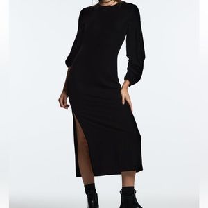 ZARA Velvet Dress Black Small